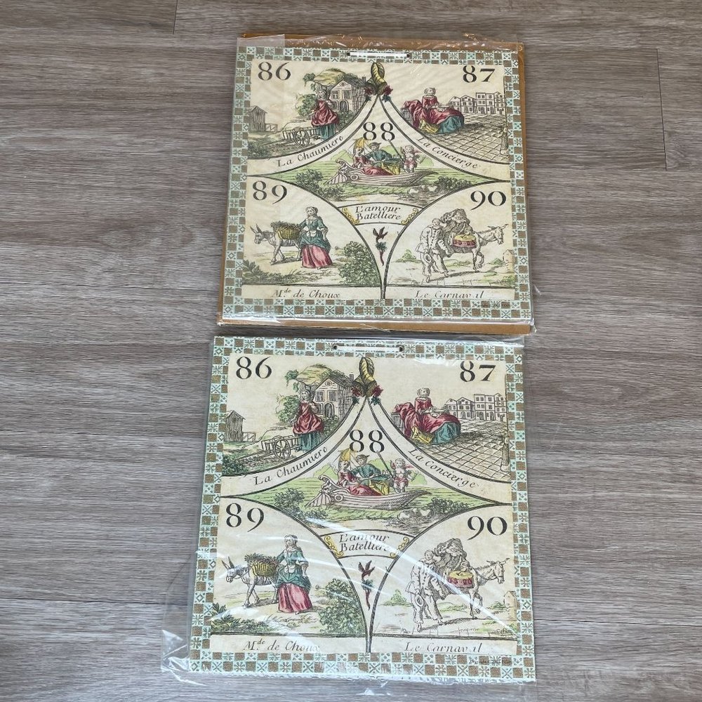 (4 Total) 2003 FG & Co. Game Tile #88 & #103 Sign (Printed in USA)